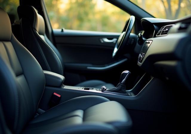 Intérieur de voiture aspiré et propre